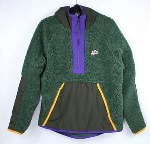NIKE SPORTSWEAR HERITAGE GRÜN SHERPA HOODIE HERREN PULLI 1/2 REISSVERSCHLUSS GRÖSSE MED - Bild 1 von 5