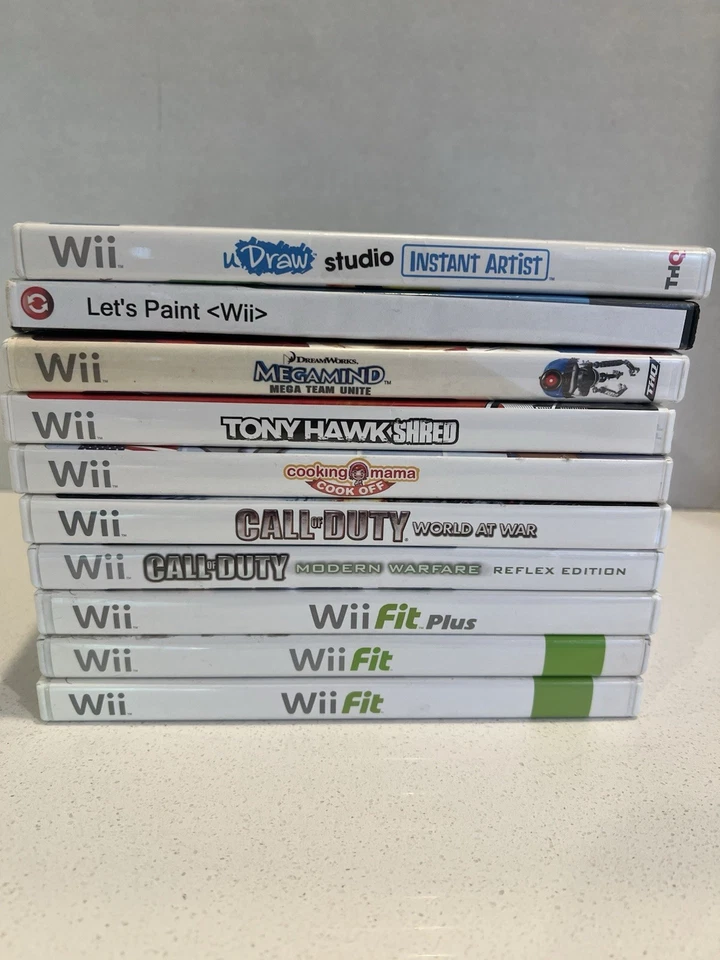 Nintendo Wii Video Game Lot Bundle 10 Cooking Mama Wii Fit Plus Call Of Duty - Image 1 of 1
