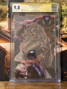 Amazing Spider-Man #29 9.8 Signed Ariel Diaz Venomized Black Cat Foil - Picture 1 of 3