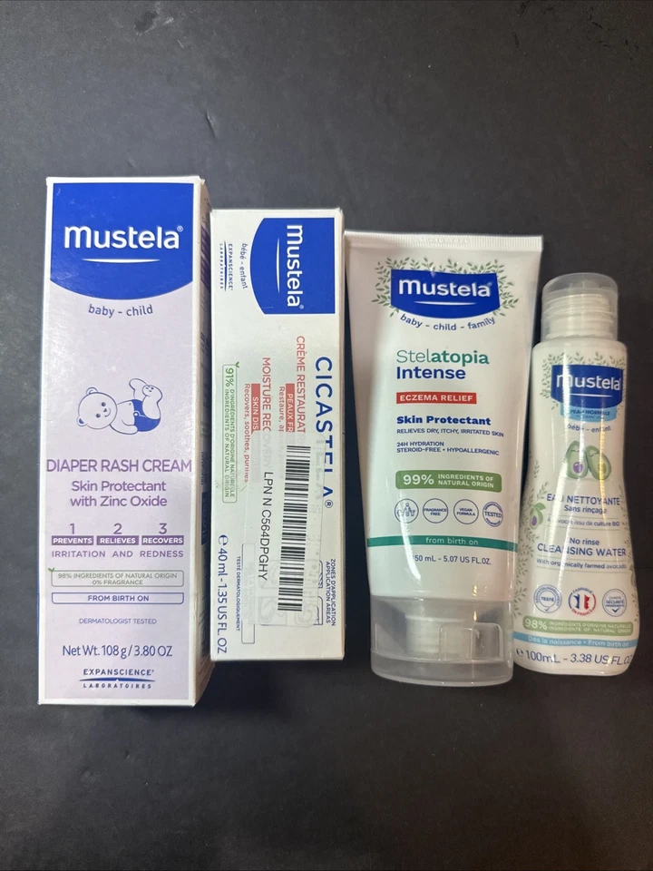Mustela - Crema para dermatitis del pañal, recuperación hidratante, eczema y agua limpiadora Foto 1 de 1