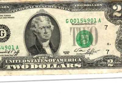 $2 (SEAL DOWNSHIFT ERROR) "1976" $2 (SEAL DOWNSHIFT ERROR) 1976 RARE!!!!!!!!!!! - Image 1 of 3