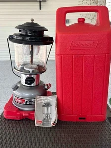 Colman PowerHouse Unleaded 295-700 2 Mantle Lantern With Storage Case Dated 7-89 - Picture 1 of 16