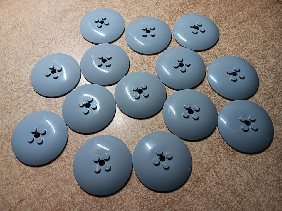 LEGO BULK LOT 14 LIGHT BLUISH GRAY INVERTED RADAR DISH 6X6 #3961 - Image 1 of 1