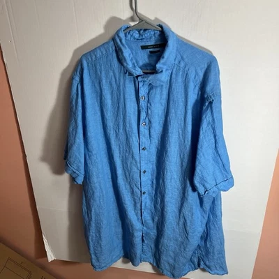 Perry Ellis Linen Button Up Shirt Men’s 2xlT Preppy Beach  - Image 1 of 4
