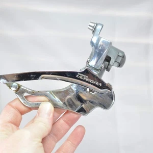 Shimano Ultegra 6700 FD-6703 10 Speed Braze-On Front Derailleur Double 7/10 Nice - Picture 1 of 6