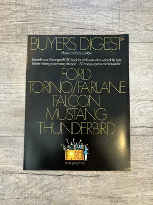 1969 Ford Torino Fairlane Mustang Falcon Dealer Sales Brochure Pamphlet - Image 1 of 3