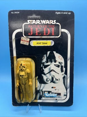 STAR WARS Vintage Kenner AT-AT DRIVER Unpunched New 65 Back 1983 Bubble Cracked - Image 1 of 4