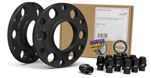  2 Stück Nabe Zentrisch Billet Spurverbreiterung Aftermarket - Spacer + Black Lug Pack - Bild 1 von 7