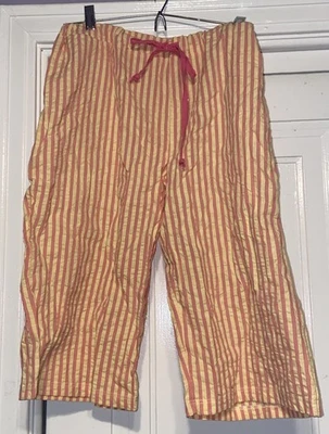 Vintage Ladies JOE BOXER  Striped Pink Capri Pajama Pants XL/EG NWOT - Image 1 of 4