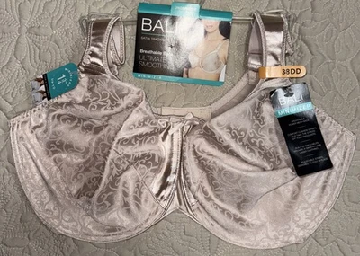 NWT Womens Nude Bali Minimizer Breathable Back Unlined Underwire Bra Size 38DD - Image 1 of 4