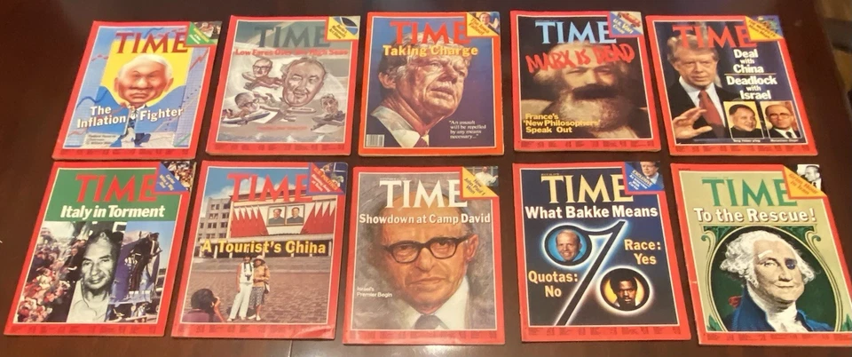 Lot 10 Vintage Magazines TIME Magazine 1977 - 1980 - Image 1 of 4