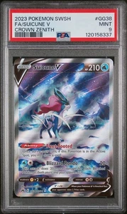 Pokemon 2023 Suicune V #GG38 Full Art Galarian Gallery Crown Zenith PSA 9 - Picture 1 of 2