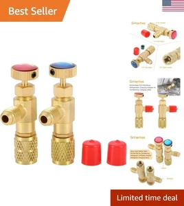 Safety Brass Charging Valve for R12 R22 R410 Refrigerants - Compact & Reliable - Picture 1 of 11