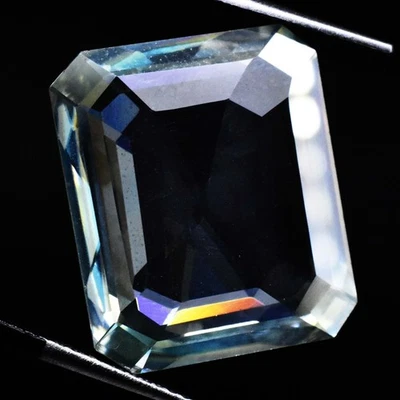 9.10ct 18x15mm Green Color VVS Radiant Cut Loose Moissanite Dazzling Gemstone - Image 1 of 4