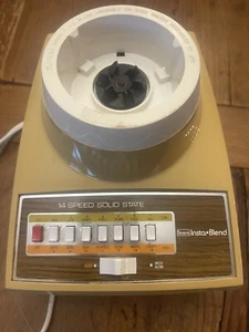 Vintage 400-829303 Sears Insta-Blend 14 Geschwindigkeiten Mixer Basis Ernte Gold FUNKTIONIERT - Bild 1 von 10