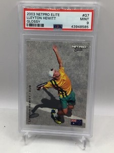 2003 Netpro Elite Glossy #G7 Lleyton Hewitt Rookie PSA 9