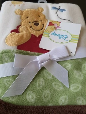 Disney Baby Winnie The Pooh  Sunshine patch poo plush baby blanket 30x40 - Image 1 of 2