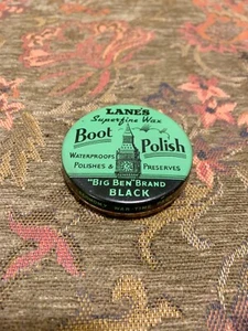 Lane's "Big Ben Brand" Economy Wartime Black Boot Polish #2 - Picture 1 of 7