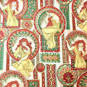  Vintage Age Of Elegance Beauty Sewing Quilting Fabric Cotton New FQ - Picture 1 of 2