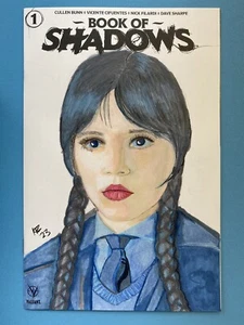 Netflix mercoledì Jenna Ortega schizzo copia copertina pennarello prismacolor matita arte - Foto 1 di 10