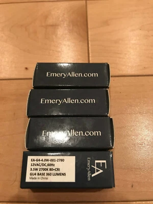 8x Emery Allen EA-G4-4.0w 3.5w 12v AC/DC Dimmable 2700k 360 Lumens - Image 1 of 4