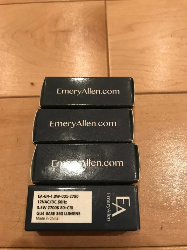 8x Emery Allen EA-G4-4.0w 3.5w 12v AC/DC Dimmable 2700k 360 Lumens - Image 1 of 4