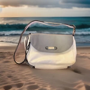 Jessica Simpson Ladies White and Gray Crossbody Bag w/Adjustable Strap JS50470 - Picture 1 of 7