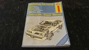 Manual General Motors Haynes 1982-94 Skyhawk Cimarron Firenza Cavalier Sunbird - Imagen 1 de 1