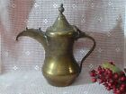 Vintage Brass Marked Dallah Islamic Omani Bedouin Coffee Pot Antique Ottoman