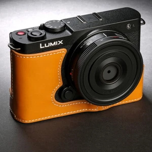 Handmade Genuine Leather Camera Half Cover Case Bag For Panasonic S9 - Picture 1 of 21
