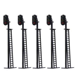 5pcs Model Railway G/Y/R Block Signals OO Gauge 1:75 8.2cm 12V LED JTD02 - Picture 1 of 6