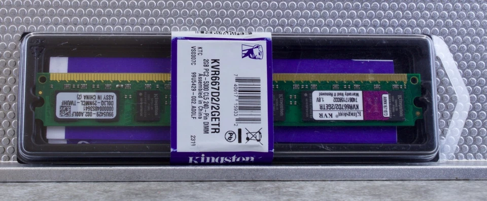 Kingston 2GB PC2-5300 CL5 240 Pin DIMM  Desktop Memory Module - Image 1 of 1