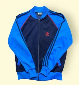 Vintage Adidas 1970s Track Jacket Men’s Medium Trefoil Blue Vtg 70s - Picture 1 of 4