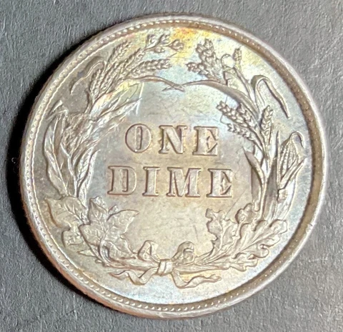 BU 1892 Barber Dime ERROR DIE CLASHES CHOICE original VERY RARE THIS NICE k611 Cover