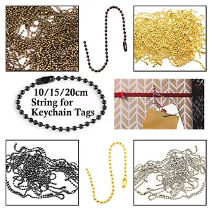 Ball Bead Chain Connector Clasp Tag Dog Jewellery Making Keychain Badge Holders - Picture 1 of 19