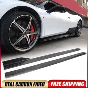 Alerón de extensión de faldones laterales de carbono real para Ferrari 458 Italia Spider 2011-13 - Imagen 1 de 16