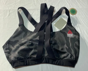 Reebok CrossFit Sports Bra M See Measure No Pads Strappy Back Pullover NWT - Bild 1 von 9
