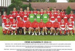 CREWE ALEXANDRA FOOTBALL TEAM PHOTO 2010-11 SEASON - Picture 1 of 1