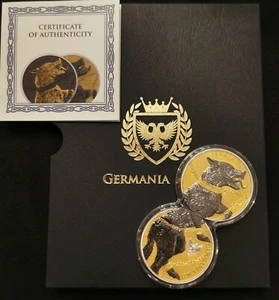 2 monedas de plata Germania Beasts Fenrir Geminus Limited Edition 2022 de 1 oz - Imagen 1 de 7