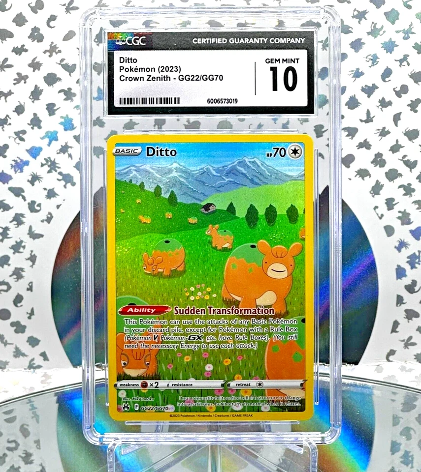 CGC 10 Ditto GG22/GG70 Crown Zenith Secret Illustration Rare Pokemon Card - Image 1 of 1