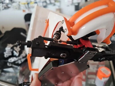 Sprint Losi Mini B T rear Toe Adjustable A-Arms Hackfab oval conversion rear arm - Image 1 of 4