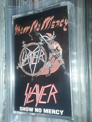 SLAYER SHOW NO MERCY METAL BLADE RESTLESS CASSETTE USA SEALED FULL ART VERSION - Image 1 of 4