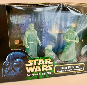 STAR WARS THE POWER OF THE FORCE JEDI SPIRITS SET OF 3 FIGURES MINT! 1998 HASBRO - Picture 1 of 10