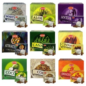 Hem Incense 120 Cones And Trumiri Incense burner For Healing Meditation Prayer - Picture 1 of 235