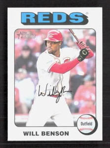 Will Benson 2024 Topps Heritage #375 borde blanco paralelo - Imagen 1 de 2