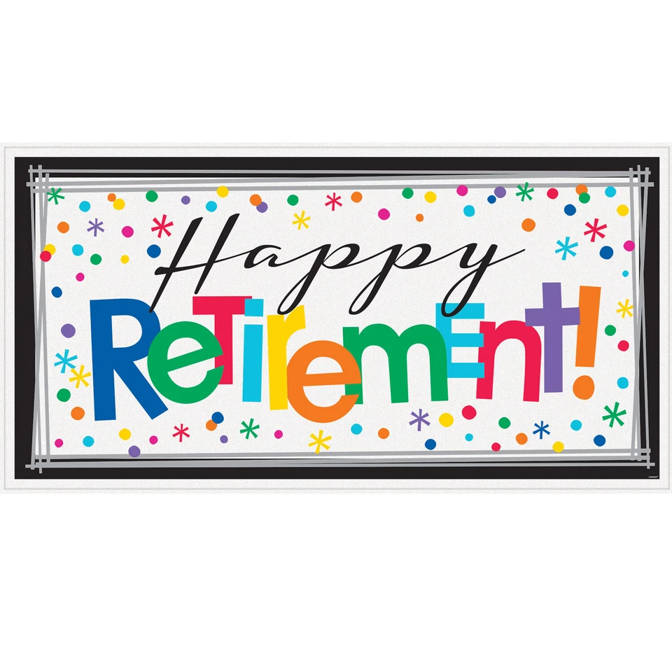 AMSCAN Large Retirement Party Bunting Banner Decoration Happy Retirement Party Supplies