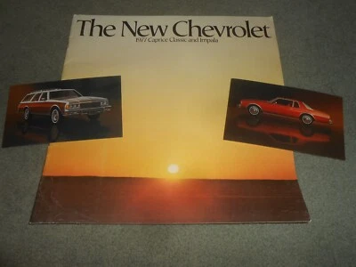 Chevrolet Caprice Impala 1977 folleto/catálogo 24 p. + dos postales Chevy '77 Foto 1 de 4