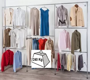 Profi Kleiderständer Garderobe begehbarer Kleiderschrank Kleiderstaender Metall - Bild 1 von 95