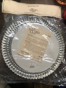 NIP The Pampered Chef Flan Pan Set - Cake Tart/Pie 10 " inch 2 Pan - 4425 NEW - Picture 1 of 4