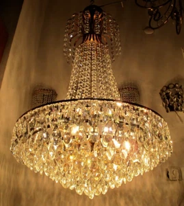 Antique Vnt French Gigantic Swarovski Crystal Chandelier 1960's 20" Ø Diameter,, - Picture 1 of 5